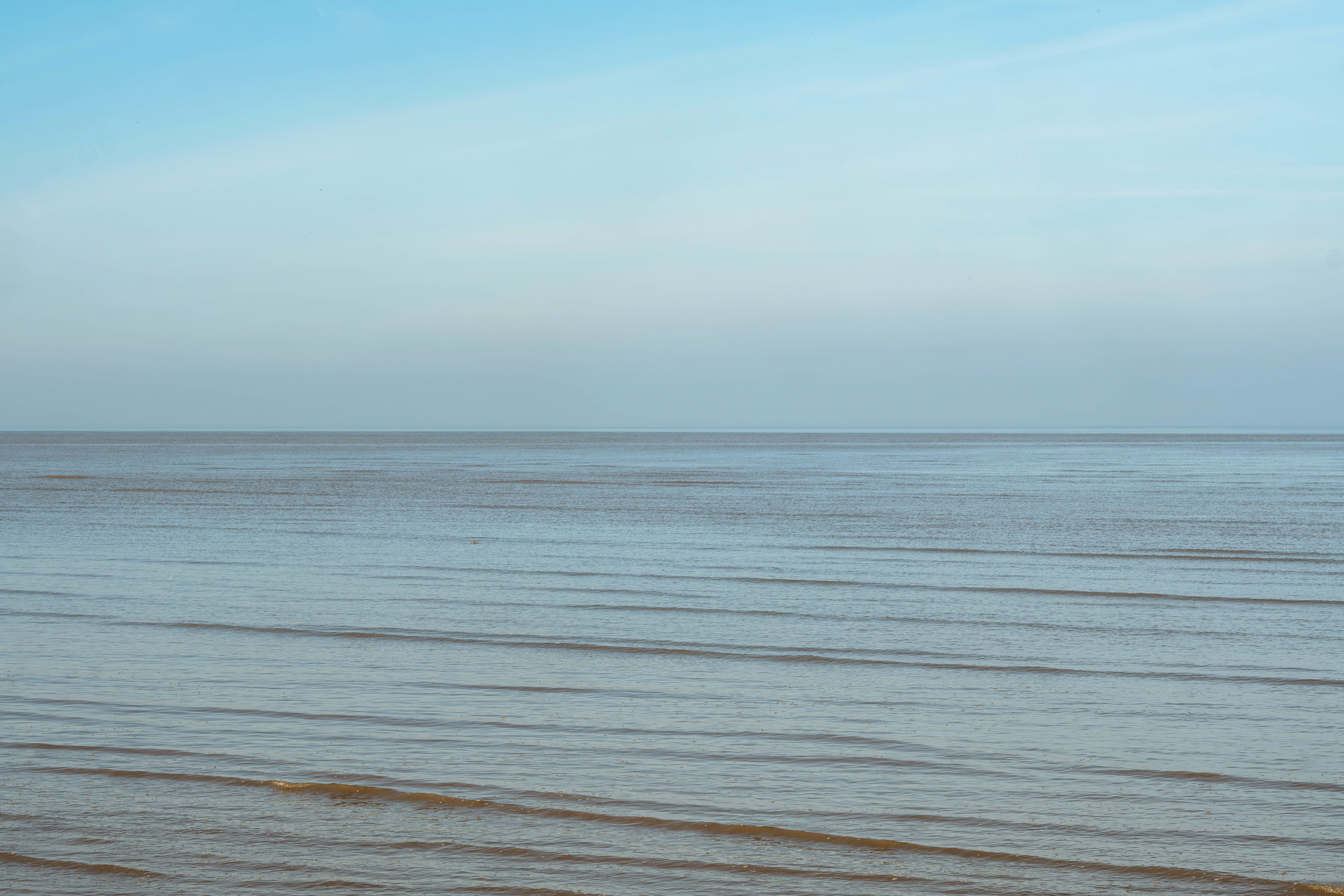 Southport view of sea next to shore mid shot horizontal 2 march 19th 2026