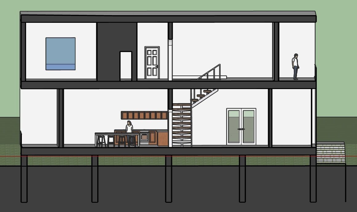 UCLan Degree Show artwork submission by Abdullah AlAli named Avenham Park Stilt House