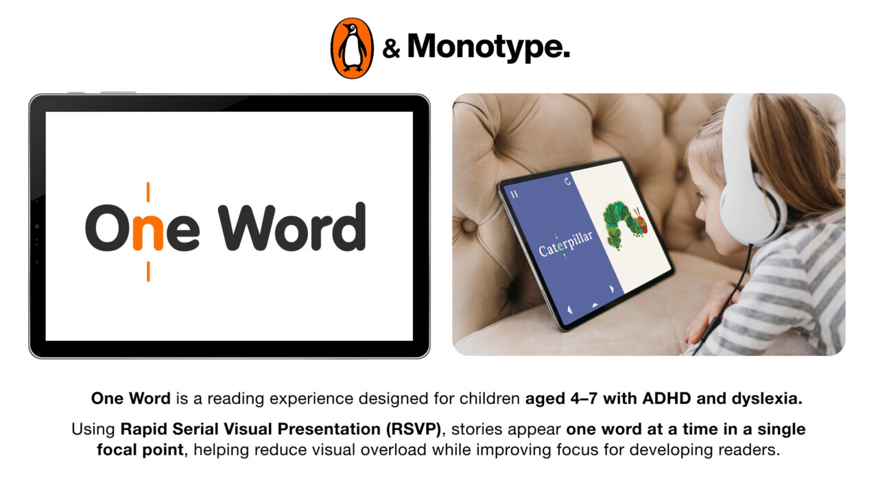 UCLan Degree Show artwork submission by Aiysha Begum named One Word - D&AD Penguin x Monotype Entry 2026