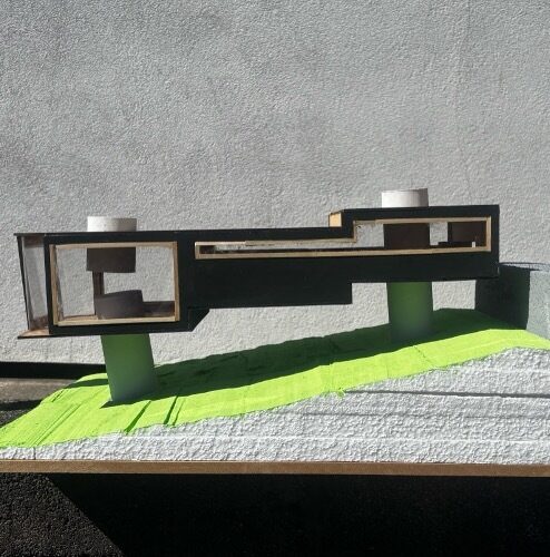 UCLan Degree Show artwork submission by Alex Evans named Stilt House Final Major Project