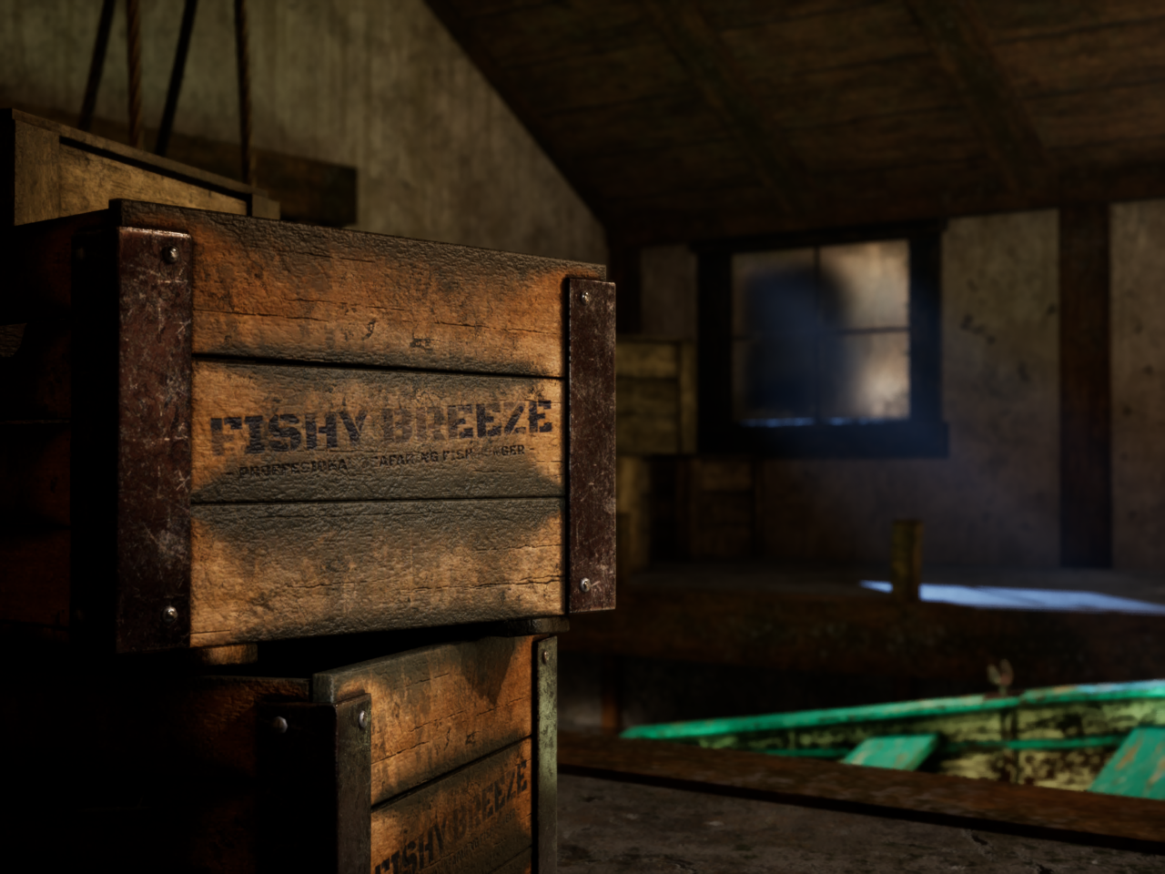 UCLan Degree Show artwork submission by Daniel Slamon named Urban Detective, Boathouse Scene