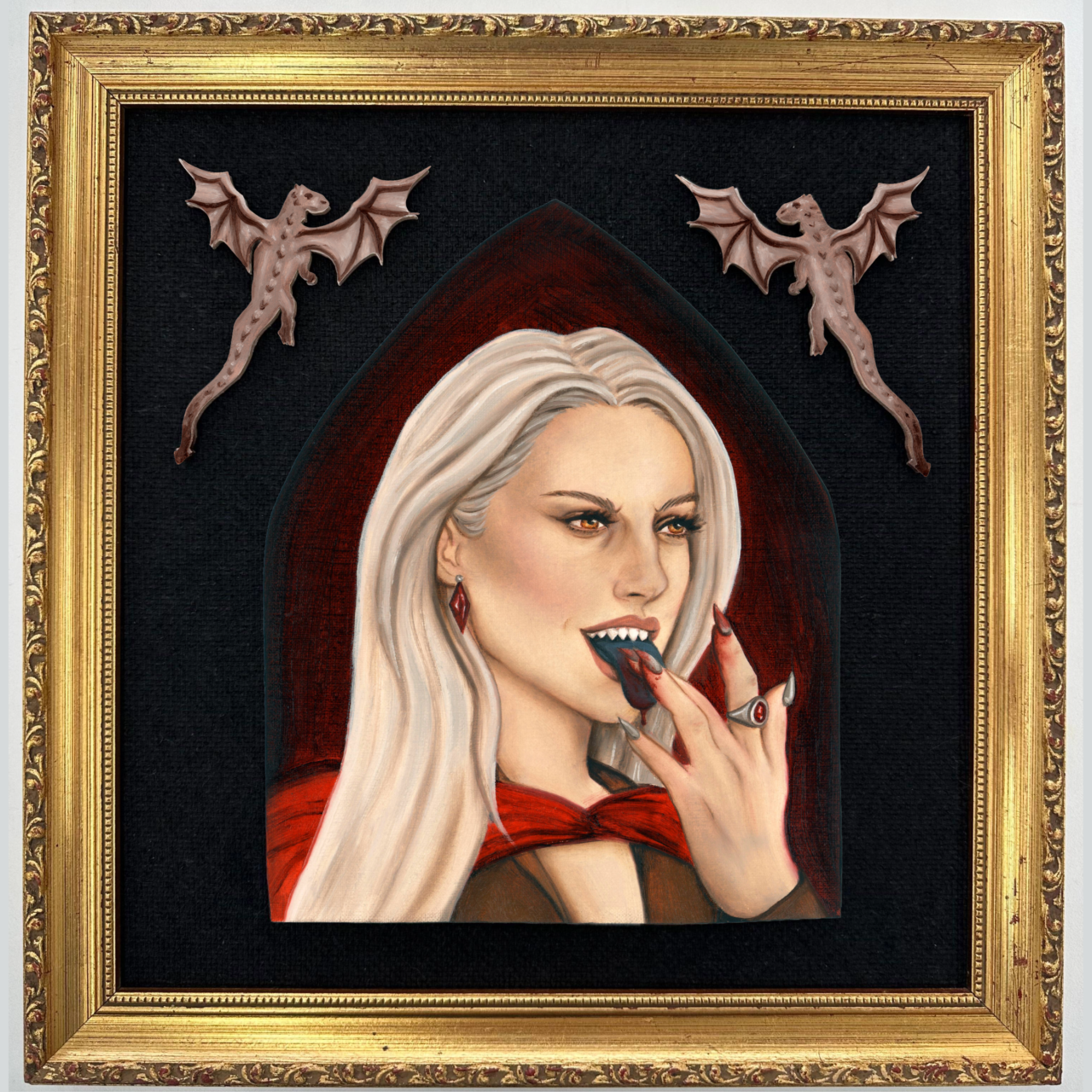 UCLan Degree Show artwork submission by Jasmine Scott named Throne of Glass.