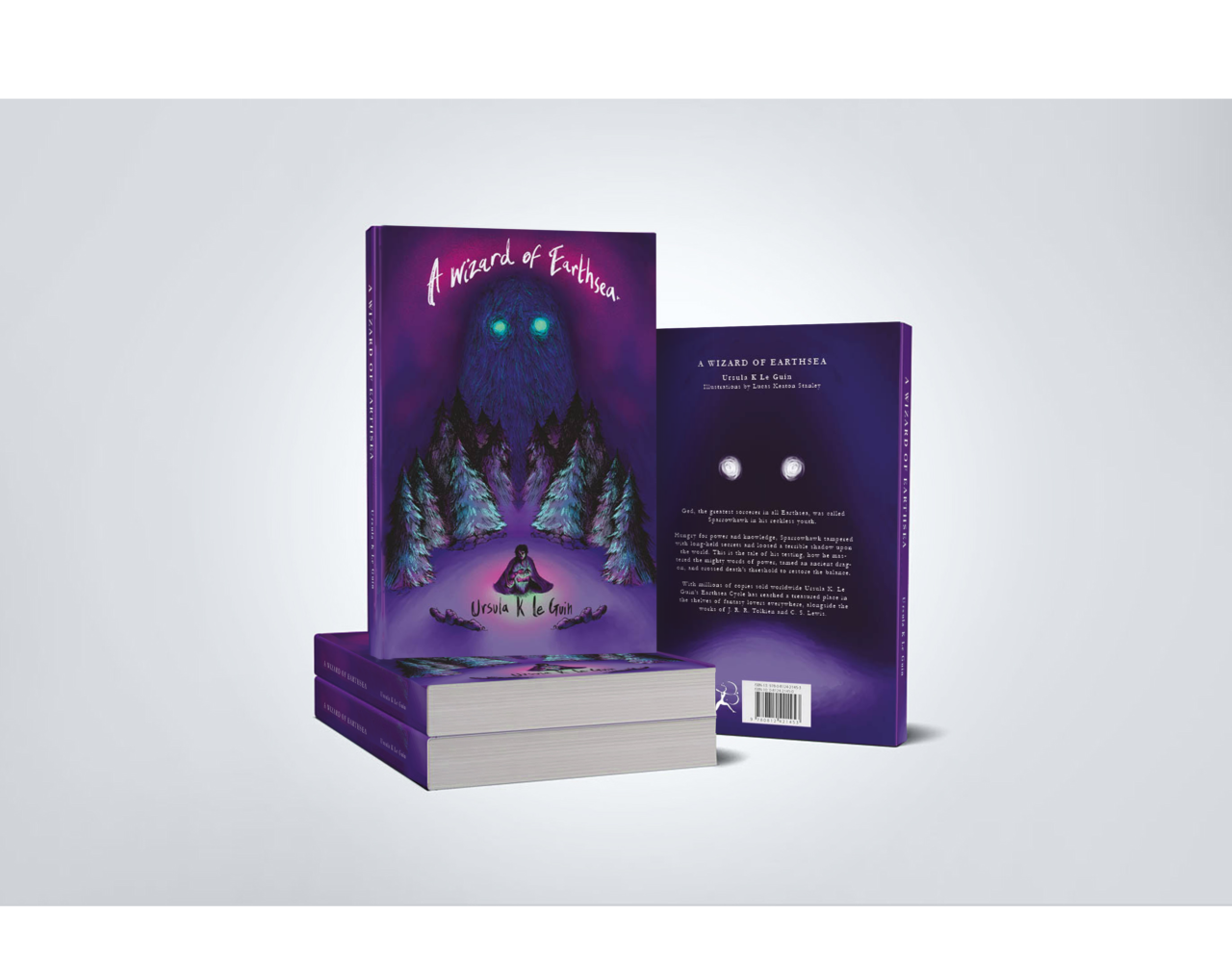 UCLan Degree Show artwork submission by Lucas Keaton Stanley named Re-illustrated edition of 'The Wizard Of Earthsea.'