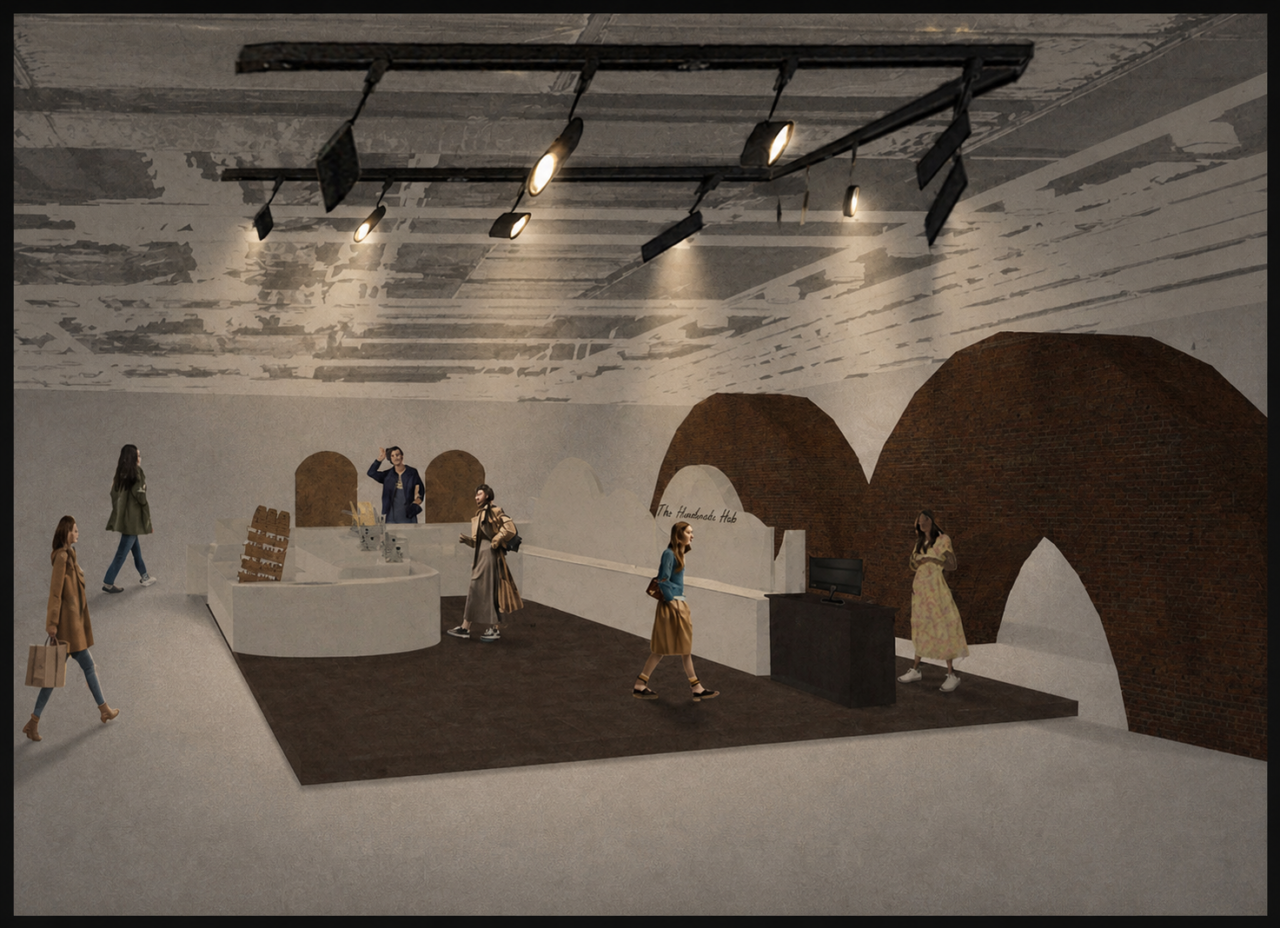 UCLan Degree Show artwork submission by Saima Patel named Honours project - The Handmade Hub