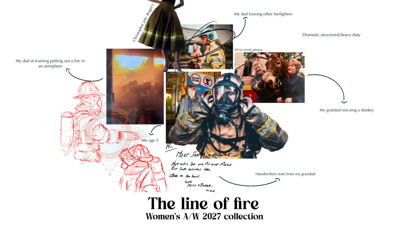 UCLan Degree Show artwork submission by Tilly Rose named The line of fire